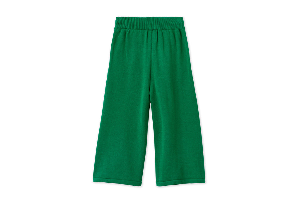 Organic Cotton Knit Wide Leg Trousers