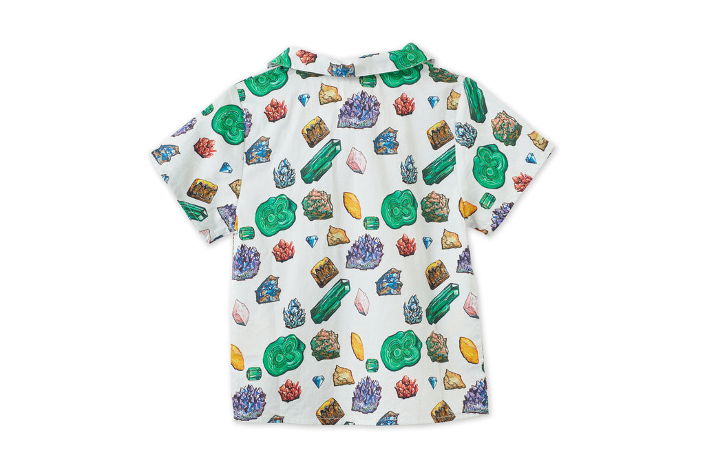 Vild Lab No.12 - Earth Rocks!, Organic Cotton Woven Collared Shirt