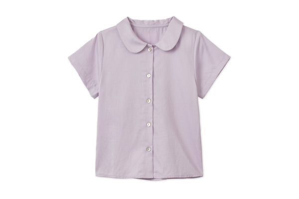 SS Organic Cotton Woven Peter Pan Collared Shirt