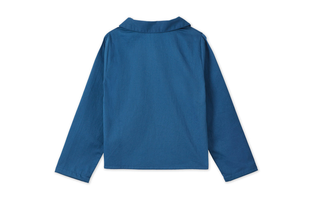 LS Organic Cotton Woven Peter Pan Collared Shirt