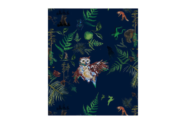 Vild Lab No.7 - Night Forest, Organic Cotton Blanket