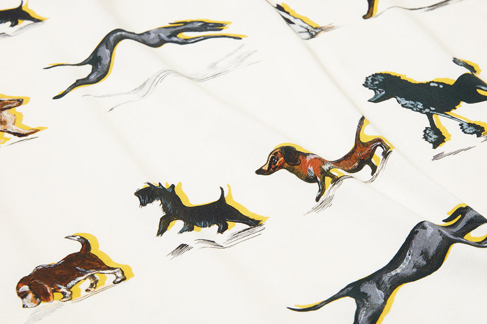 Vild Lab No.9 - Dog Family, Organic Cotton Collared Bodysuit