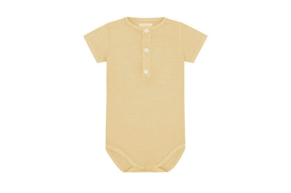 SS Organic Cotton Henley Bodysuit