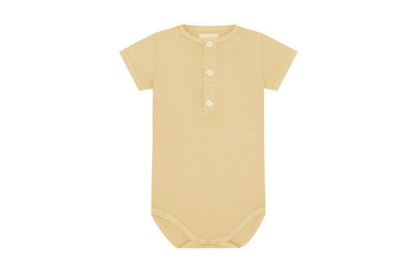 SS Organic Cotton Henley Bodysuit