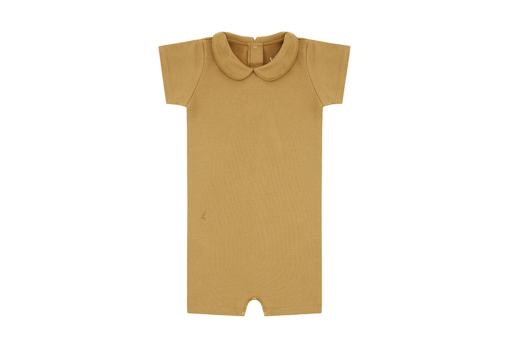 Organic Cotton Collared Bodysuit with Shorts