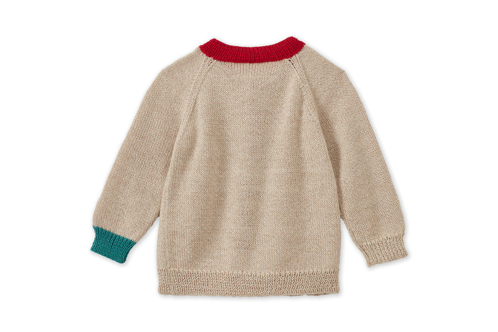 Baby Alpaca Cardigan, Multi Colour Block