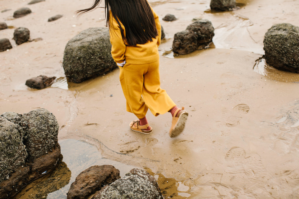 Organic Knit Wide Leg Trousers