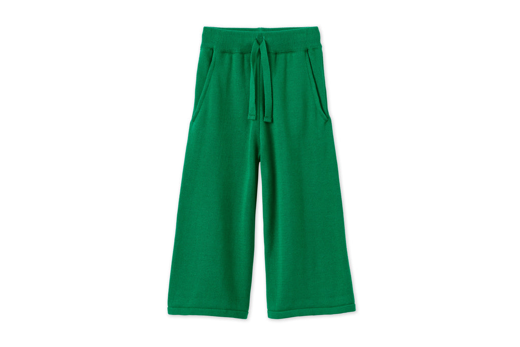 Organic Cotton Knit Wide Leg Trousers