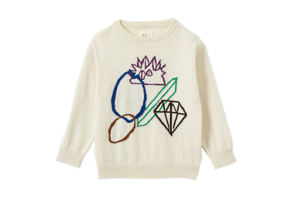 Organic Cotton Intarsia-Knit Pullover