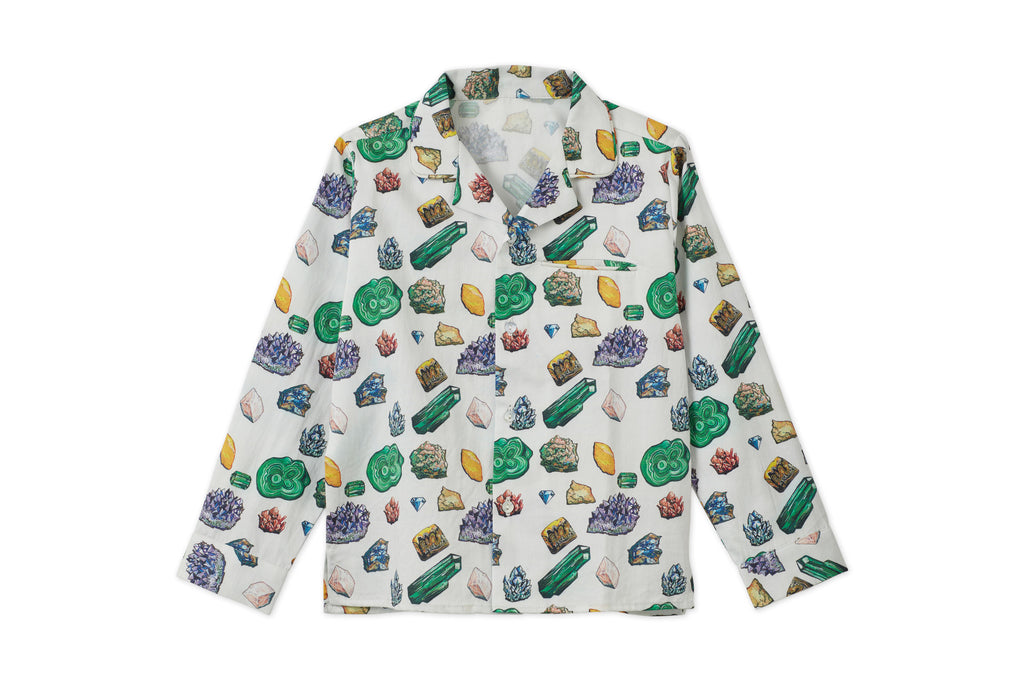 Vild Lab No.12 - Earth Rocks!, Organic Cotton Woven Collared Shirt