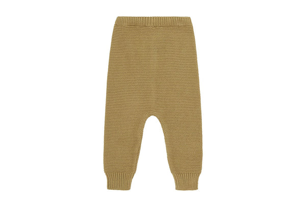 Organic Knit Trousers - Beige