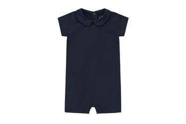 Organic Cotton Collared Bodysuit with Shorts