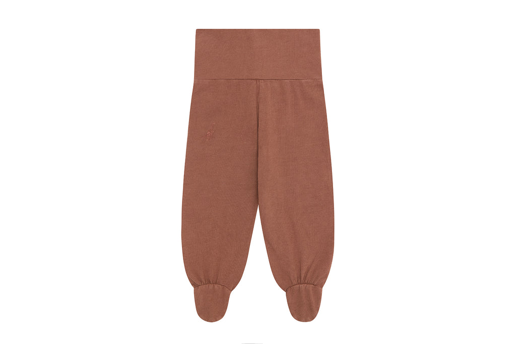 Organic Cotton LS Collared Bodysuit, Leggings and Hat Gift Set, Natural Clay Pink - Beetroot Dye