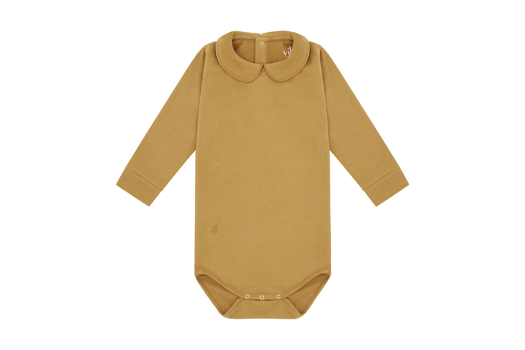 LS Organic Cotton Collared Bodysuit