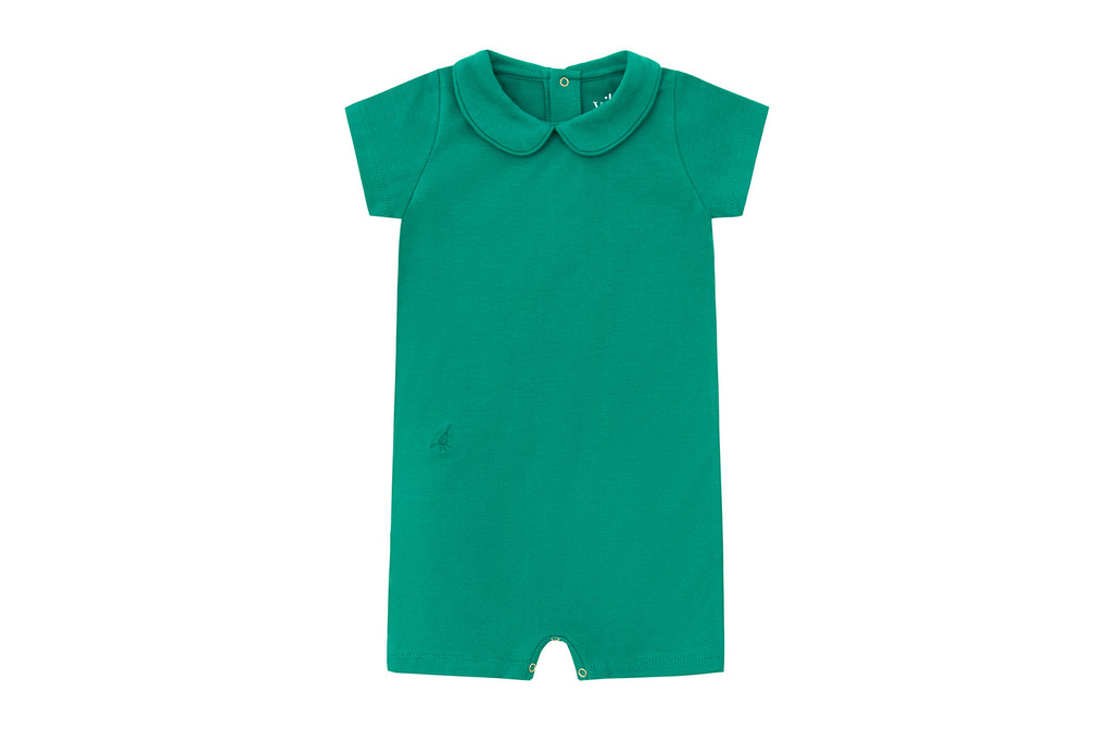 Organic Cotton Collared Bodysuit with Shorts