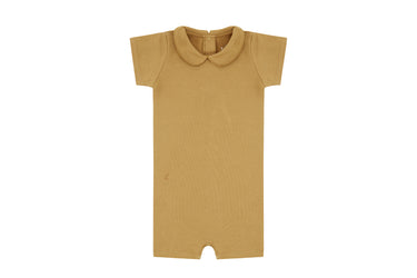 Organic Cotton Collared Bodysuit with Shorts