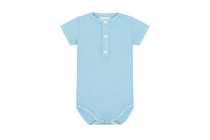 SS Organic Cotton Henley Bodysuit